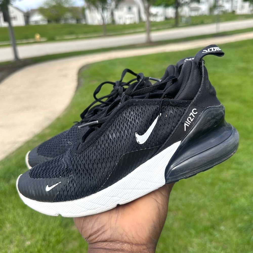 Nike Air Max 270 Little Kids Athletic Shoes Size 2.5Y Black - Picture 11 of 14